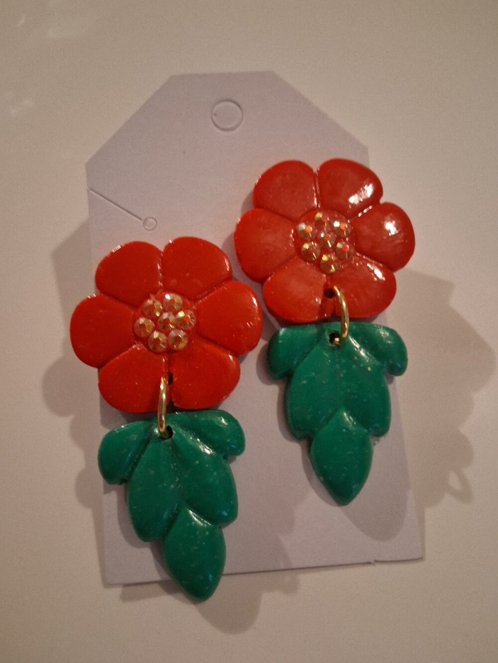 Handmade Red Orange earrings